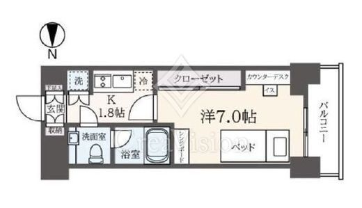ミディアス渋谷ウエスト 7階 間取り図