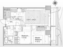パークコート神宮北参道ザタワー 19階 間取り図