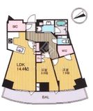 パークコート神宮北参道ザタワー 14階 間取り図