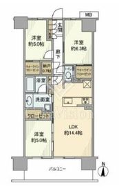 メイツ深川住吉 6階 間取り図