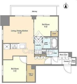 ドゥーエ両国Ⅳ 703 間取り図