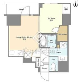 ドゥーエ両国Ⅳ 1104 間取り図