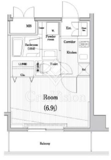 ジーコンフォートウエスト新横浜 9階 間取り図