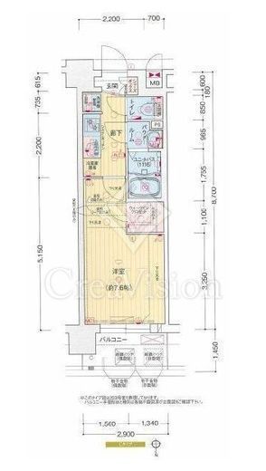 プレサンス横浜大通り公園 2階 間取り図