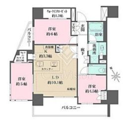 ザ・パークハウス文京本駒込 5階 間取り図