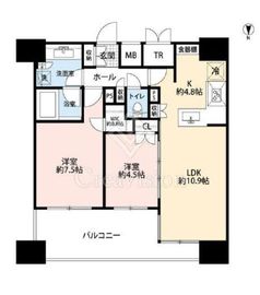 グランリビオ芝大門 16階 間取り図