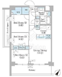 NIIYA平和台 301 間取り図