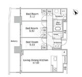 パークコート赤坂檜町ザ・タワー 33階 間取り図