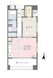 カスタリア住吉2 603 間取り図