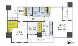 コートレジデントタワー 10階 間取り図