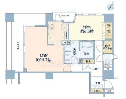 パークホームズ新宿若松町 7階 間取り図
