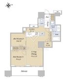 富久クロスコンフォートタワー(Tomihisa Cross)  27階 間取り図