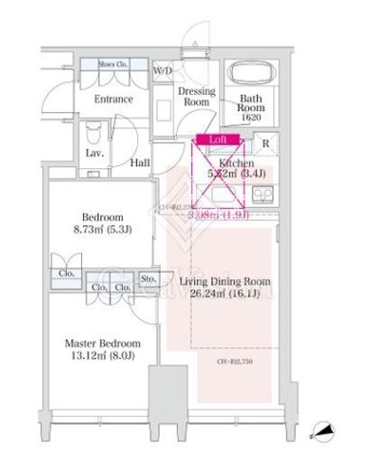 ラ・トゥール新宿グランド 3101 間取り図