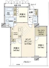 上大岡タワーザレジデンス 24階 間取り図