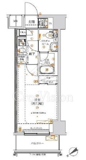スパシエ東神奈川 8階 間取り図