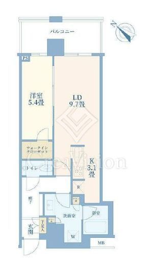クロスエアタワー 23階 間取り図