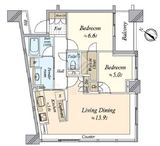 パークホームズ目黒ザレジデンス 2階 間取り図