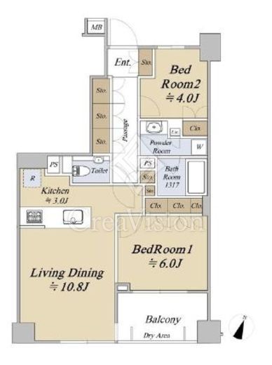 アトラスシティ千歳烏山グランスイート杜の棟 3階 間取り図
