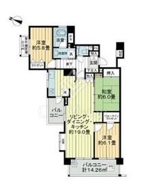 セザール千歳船橋コルティーレ 3階 間取り図