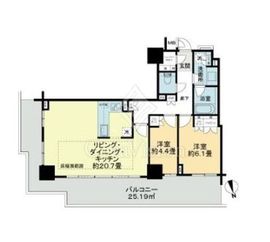テラス東陽町ネクスタワー 16階 間取り図