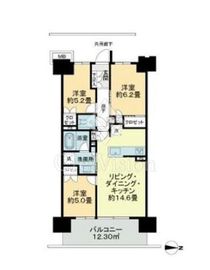 プレミスト湘南辻堂フォレストフェイス 6階 間取り図