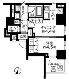 アンビックス神田 1階 間取り図