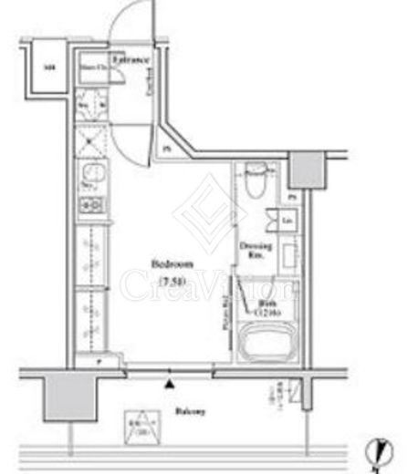 ザ・パークハビオ代々木 306 間取り図