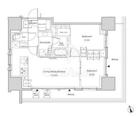 ザ・パークハビオ北千住 1204 間取り図