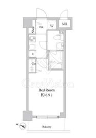 ドゥーエ新川崎 406 間取り図