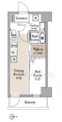 グランカーサ住吉Ⅱ 704 間取り図