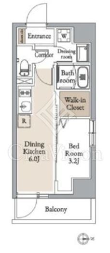 グランカーサ住吉Ⅱ 802 間取り図