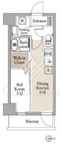 グランカーサ住吉Ⅱ 803 間取り図