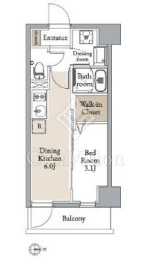グランカーサ住吉Ⅱ 804 間取り図