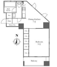 KDXレジデンス西麻布 301 間取り図