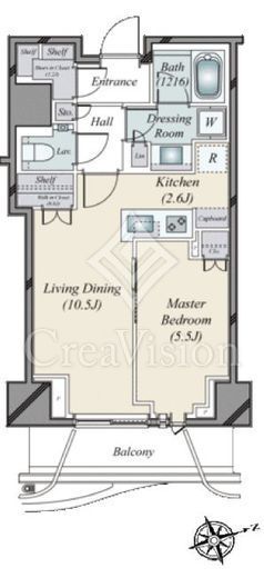 パークコート神宮北参道ザタワー 19階 間取り図