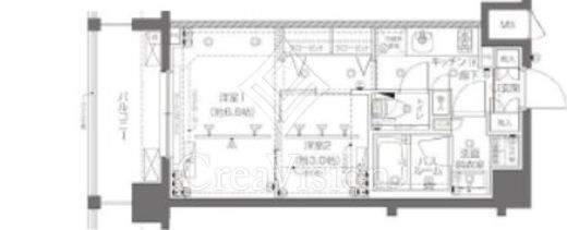 ZOOM新宿西落合 6階 間取り図