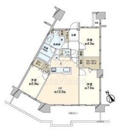 桜上水ガーデンズ 3階 間取り図
