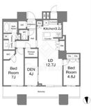 パークシティ大崎 ザ タワー 36階 間取り図