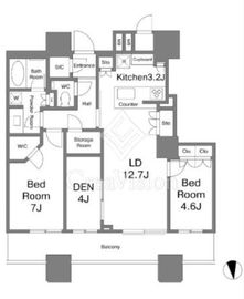 パークシティ大崎 ザ タワー 36階 間取り図