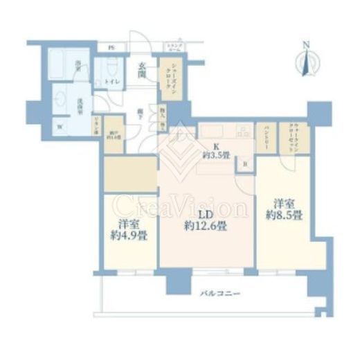 コスモポリス品川 6階 間取り図