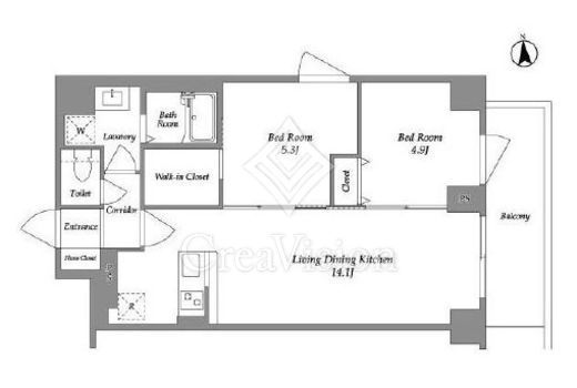 KDXレジデンス上板橋 801 間取り図
