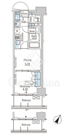 パークアクシス横濱大通り公園 502 間取り図