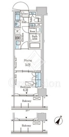 パークアクシス横濱大通り公園 502 間取り図