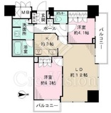 品川タワーフェイス 12階 間取り図