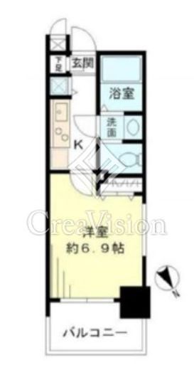 レジデンシア麻布十番 701 間取り図