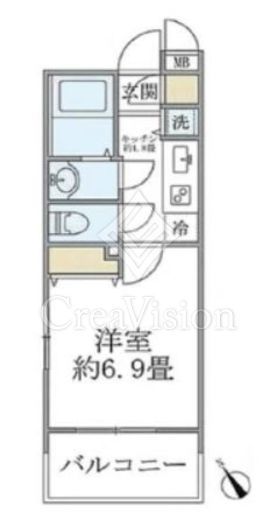 レジデンシア麻布十番 908 間取り図