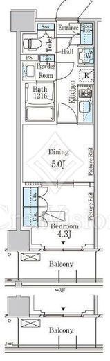 パークアクシス横濱大通り公園 305 間取り図