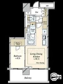 プラウドタワー亀戸クロス 16階 間取り図