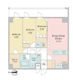 LIME RESIDENCE KAWAGUCHI EAST 711 間取り図