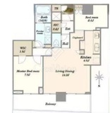 パークタワー晴海 44階 間取り図